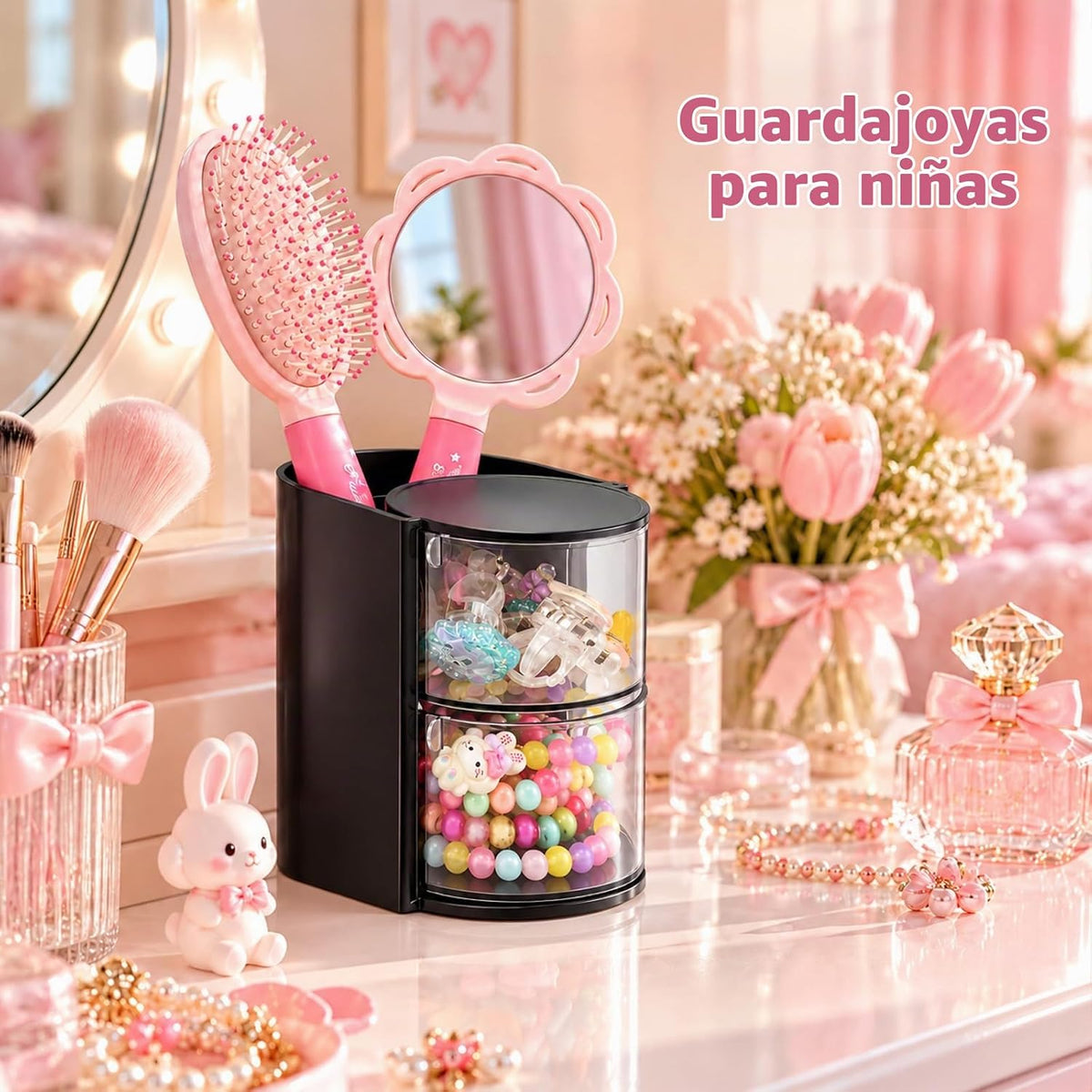Luscinia Organizador de accesorios para el cabello con soporte para...