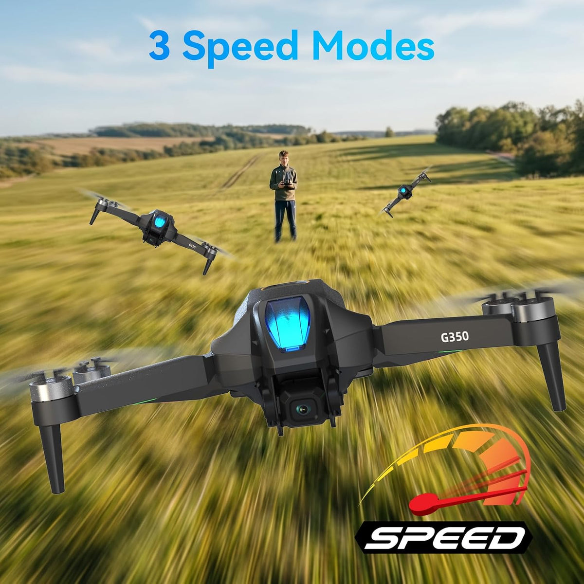 Dron con cámara 4.5 "pantalla LCD en el controlador, Drone con...
