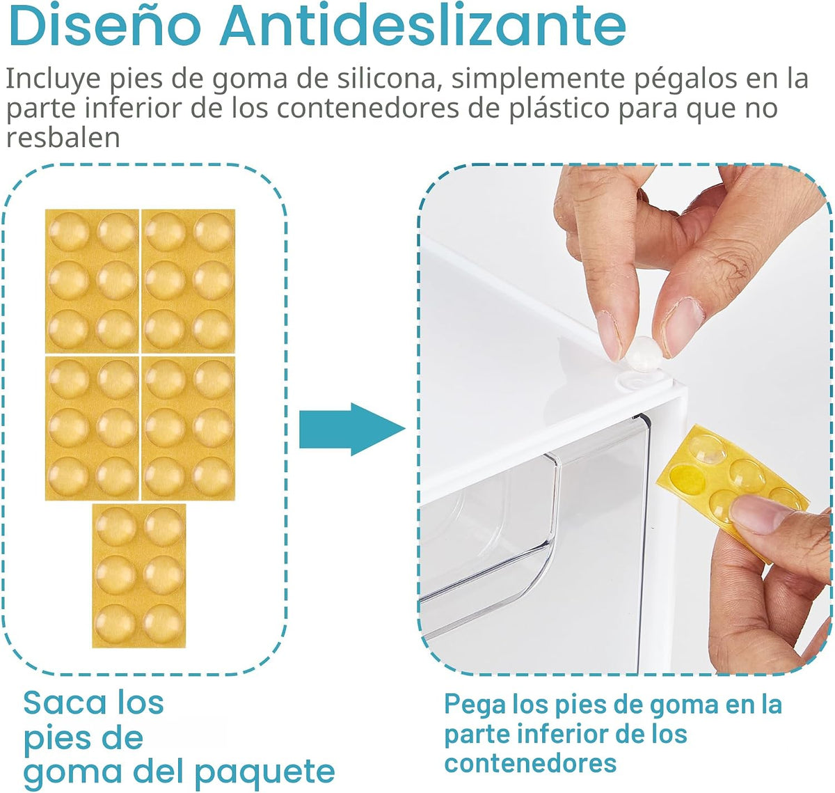 Vtopmart Juego de 5 cajones de almacenamiento apilables, organizado...