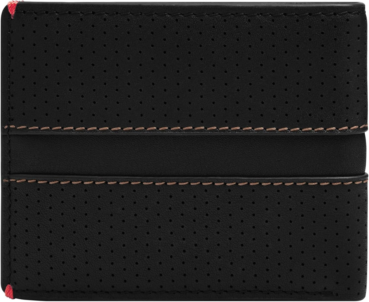 Fossil Billetera plegable para hombre, Sport Tourer negro, talla única