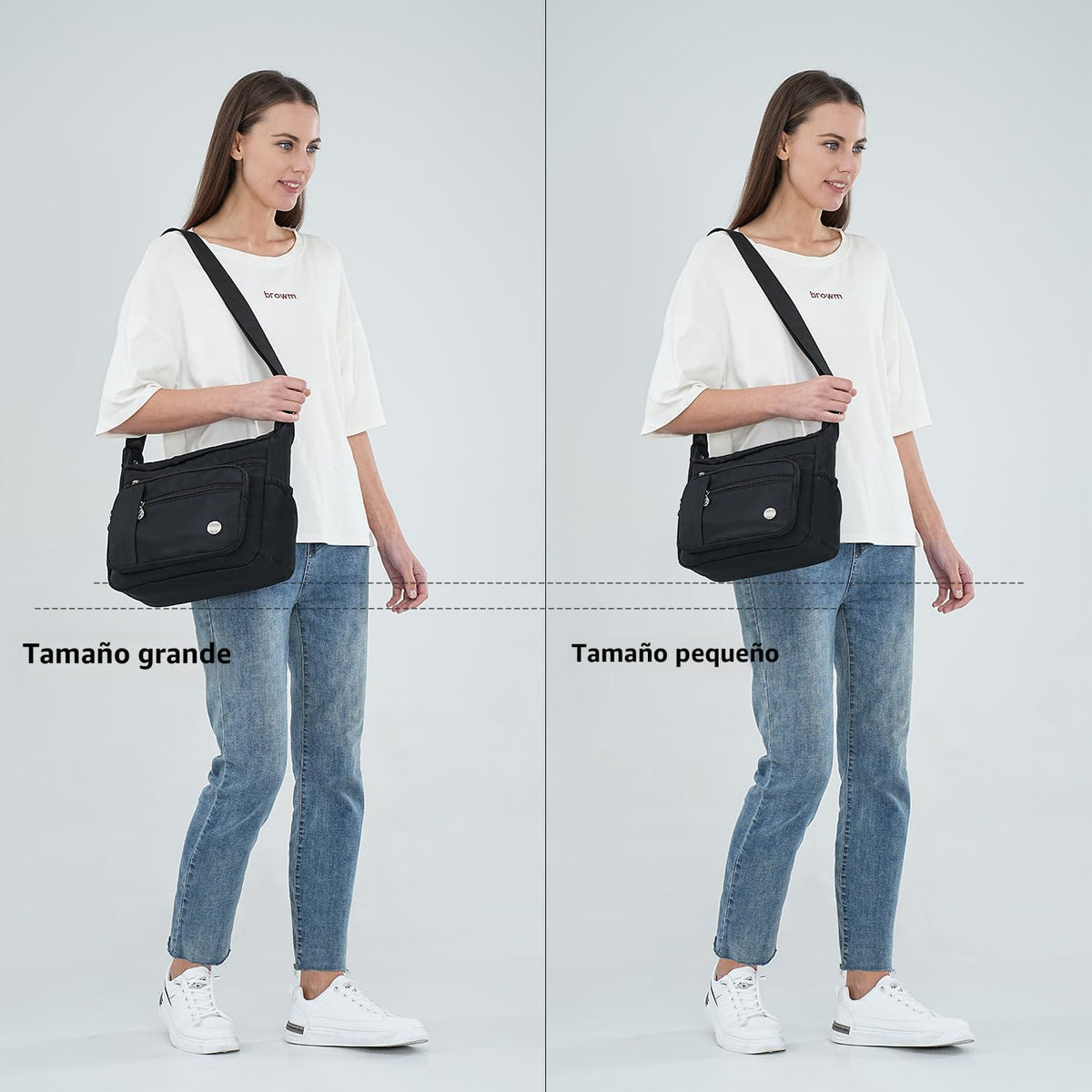 MINTEGRA Bolso de mano de hombro para mujer, espacioso bolso cruzad...