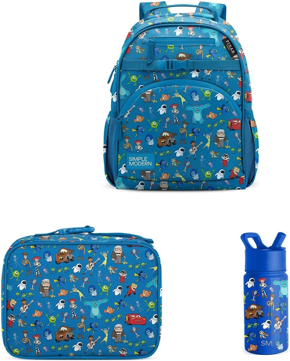 Simple Modern Disney Pixar - Mochila infantil para escuela, niñas,...