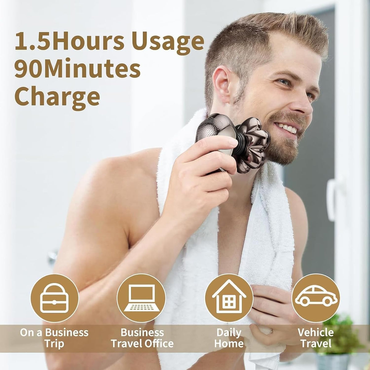 SHPAVVER Afeitadoras de cabeza para hombres calvos: kit de aseo imp...