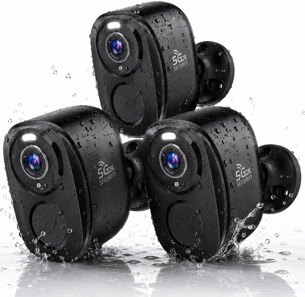 Rraycom Cámaras de seguridad inalámbricas para exteriores, paquete...
