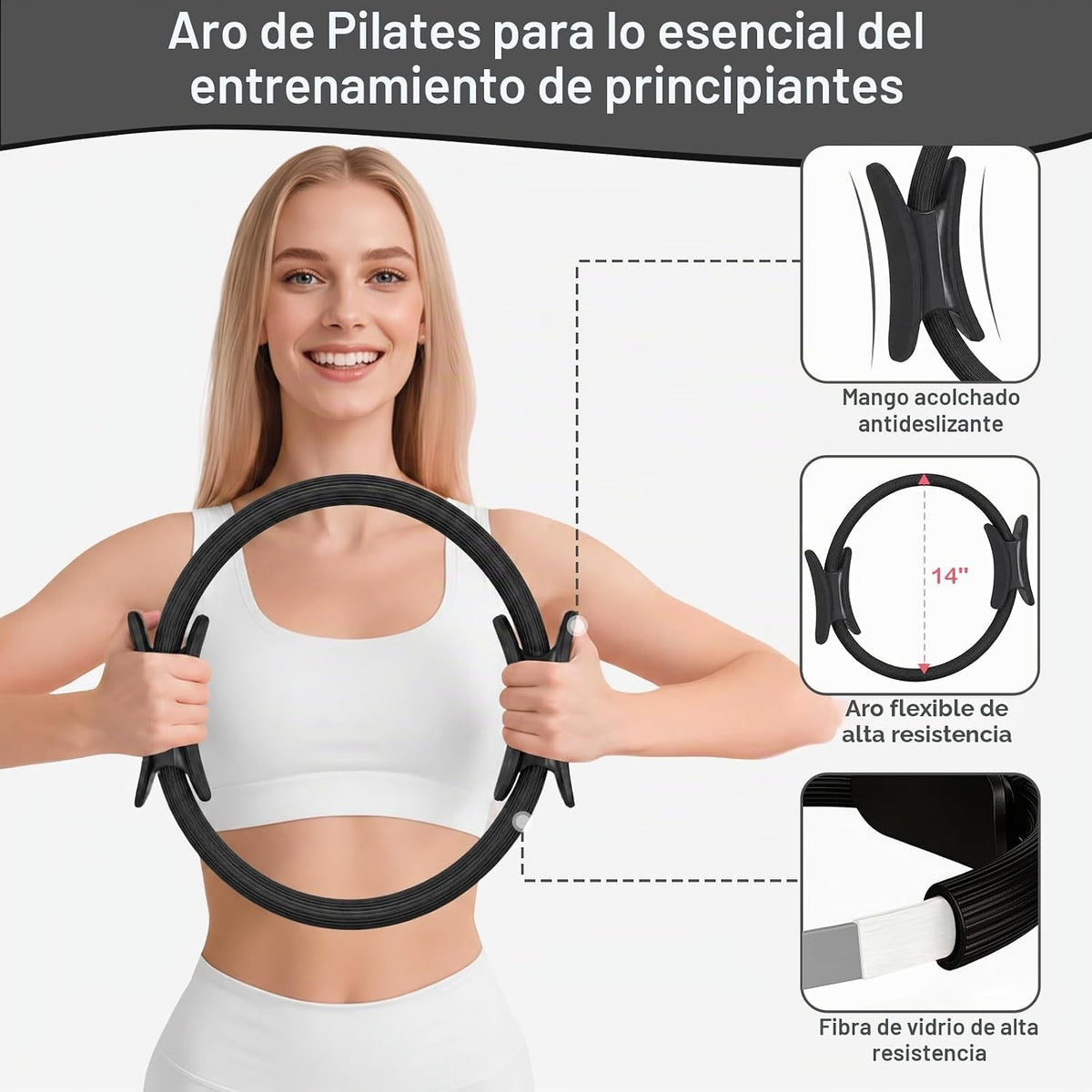Hoedia Kit de Pilates de 17 Piezas para Mujeres, Equipo de Pilates...