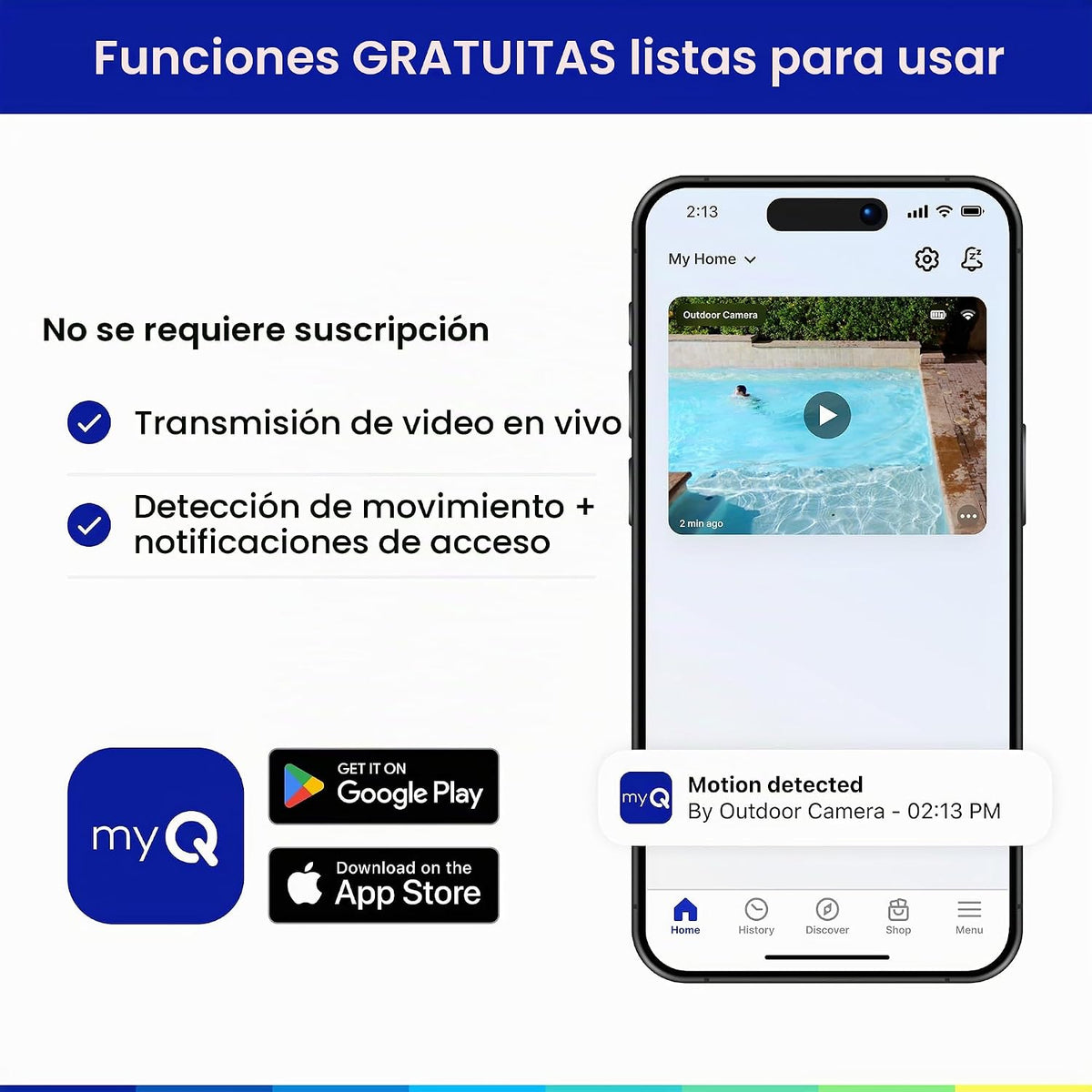 Chamberlain myQ Cámara inteligente con cable para exteriores