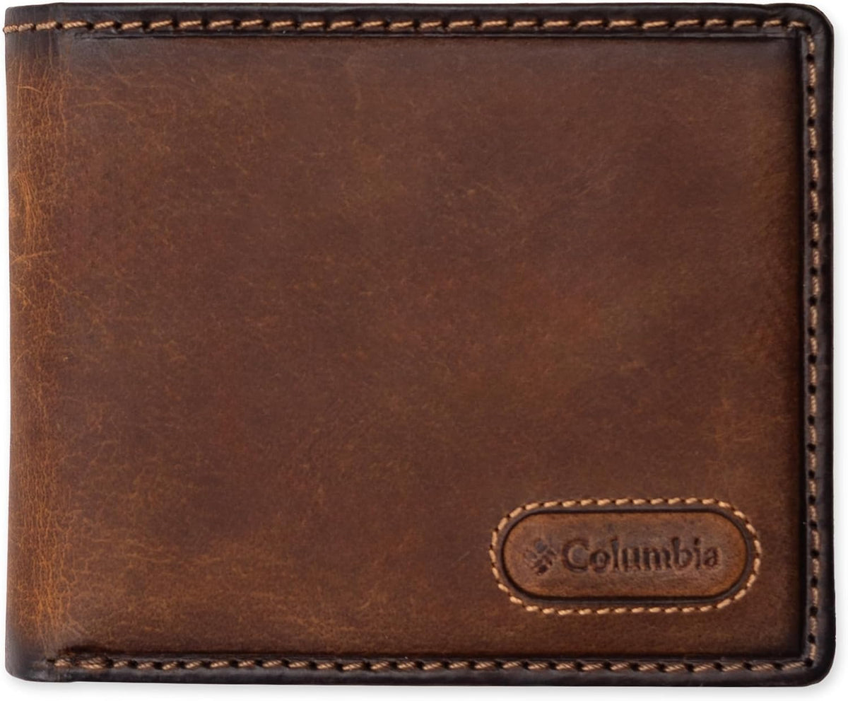 Columbia Billetera plegable delgada RFID para hombre con ventana de...