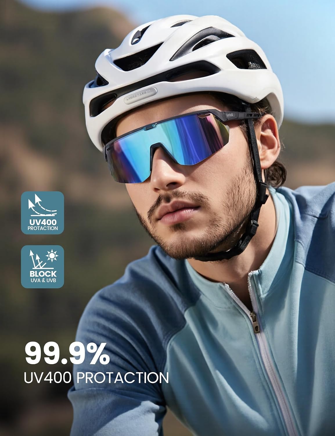 Lamicall Gafas de sol deportivas polarizadas de 0.85 oz para hombre...
