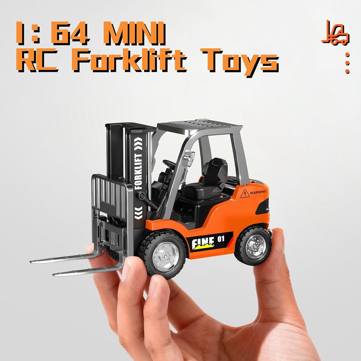 TOPMVP 1\/64 MINI RC Carretilla Elevadora Juguetes, Camión de Ingen...