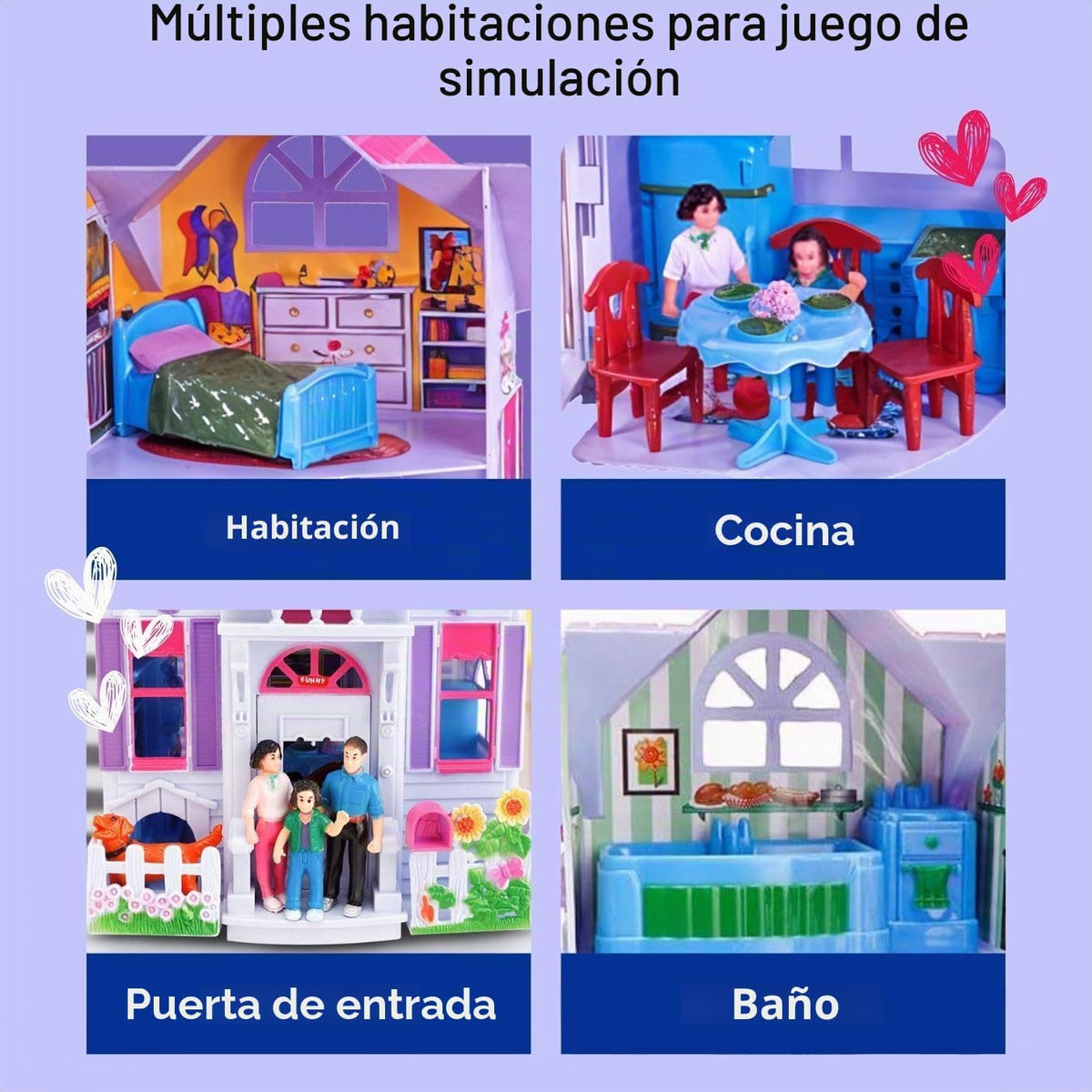 Liberty Imports Mi Hermosa Casa de Muñecas Fold and Go Pretend Play...