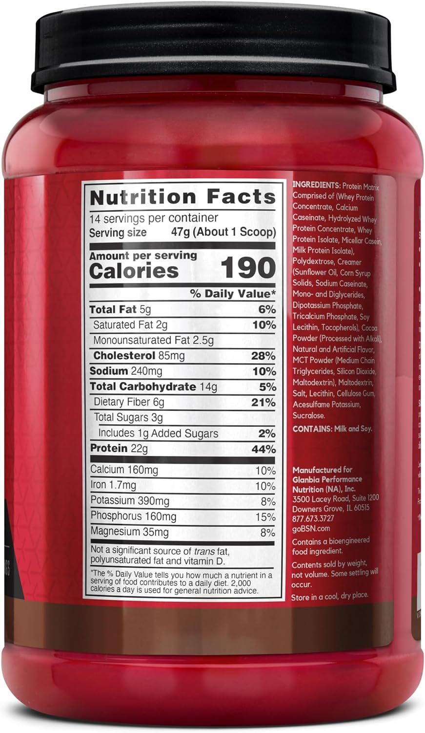 BSN SYNTHA-6 Proteína en polvo premium, batido de chocolate, 14 por...