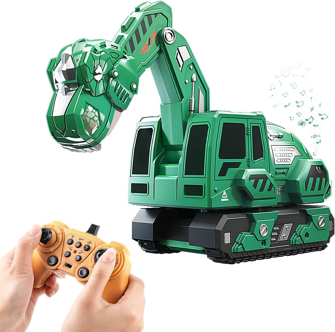 Humzo Excavadora con control remoto para niños de 4 a 7 años, camio...
