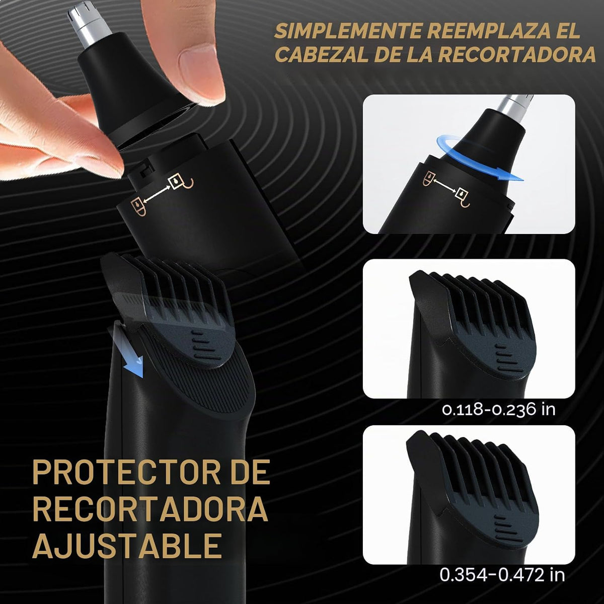 Akunbem Recortador de vello corporal y de ingle para hombres Recort...