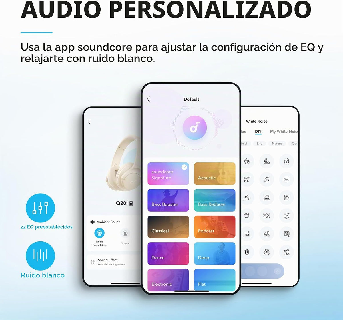 Auriculares Soundcore by Anker Q20i con funda protectora, rosa, paq...