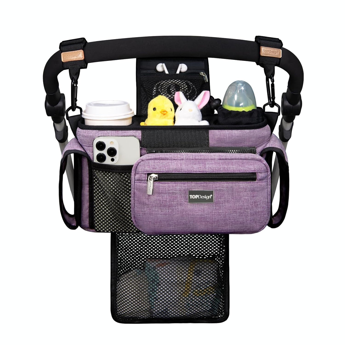 TOPDesign Organizador universal para cochecito de bebé, carrito de...