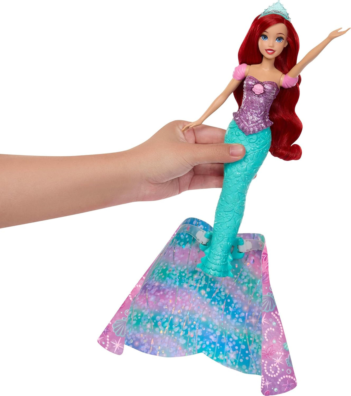 Mattel Disney Princess Ariel - Muñeca transformadora de humano a si...