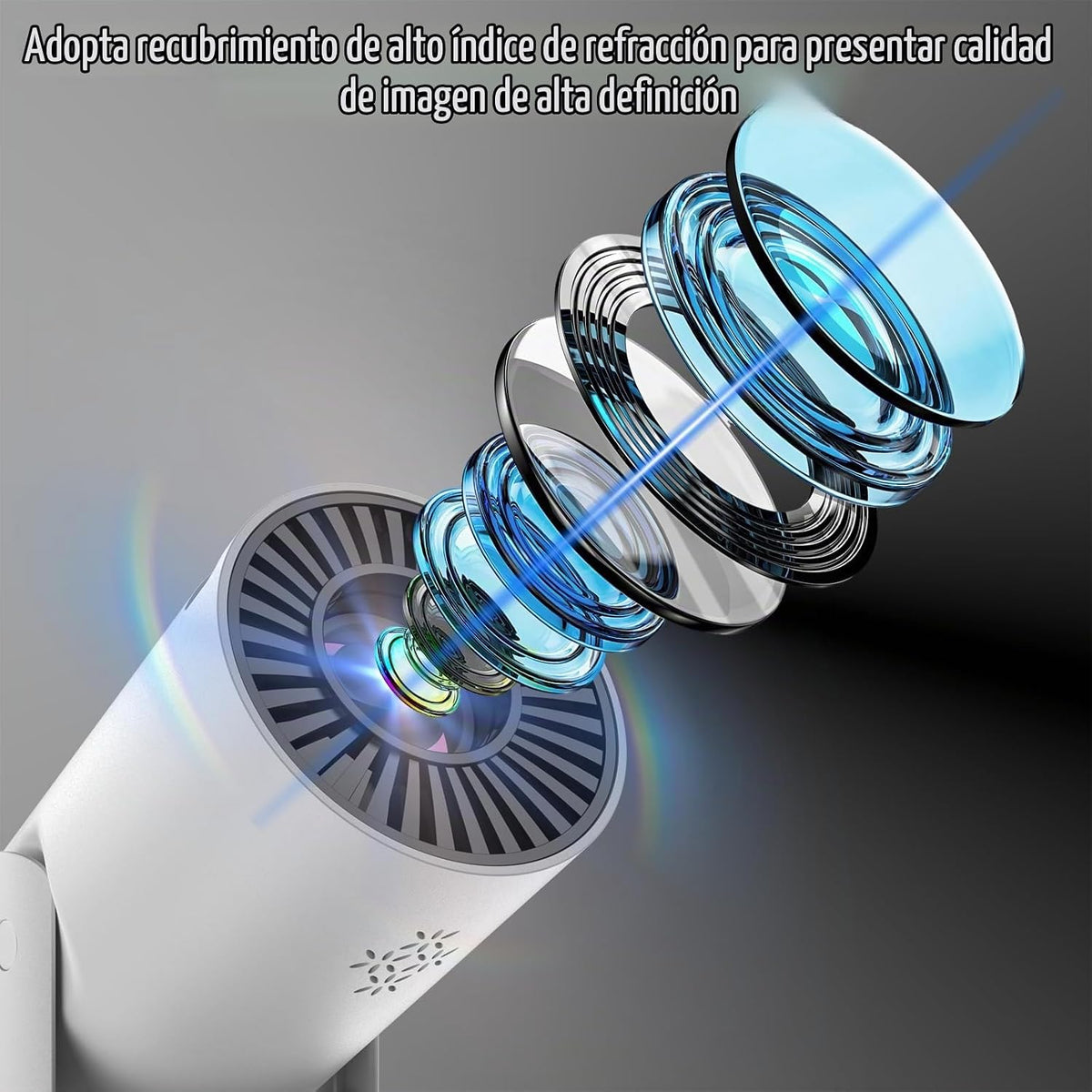 Mini proyector, con sincronización de pantalla con cable 4K 1080P p...