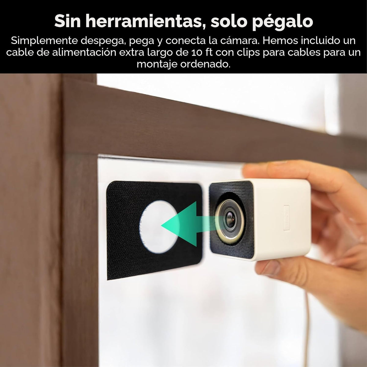 WYZE Cámara de ventana, cámara de seguridad interior WiFi, visión n...