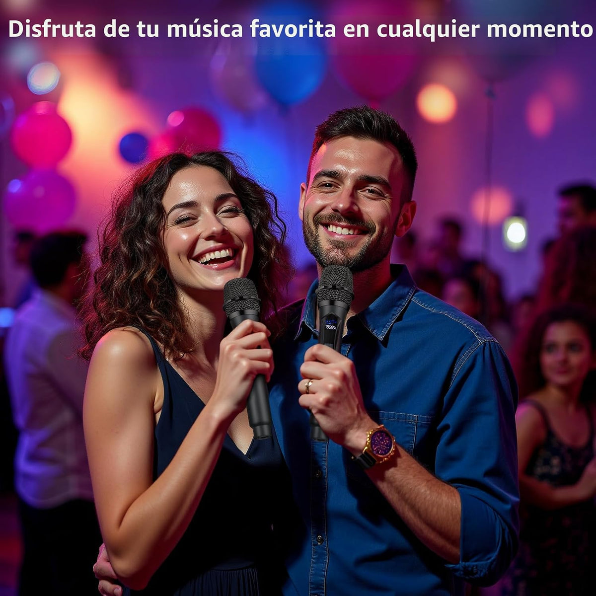 Micrófonos inalámbricos, sistema de micrófono dinámico inalámbrico...