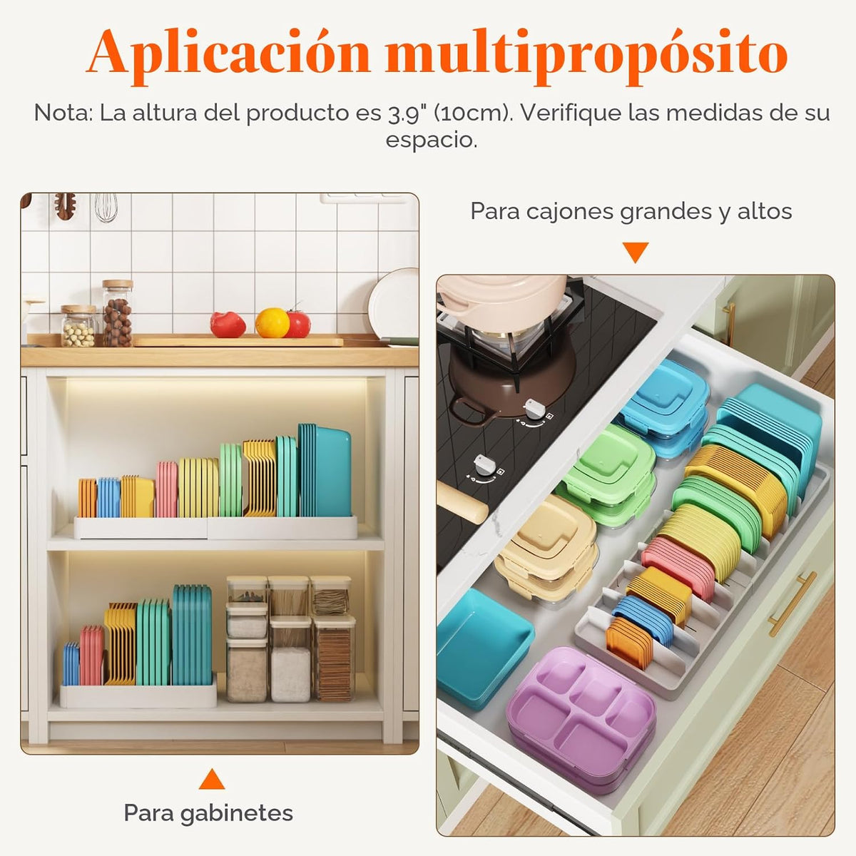 Lifewit Organizador de armario de cocina para tapa de condensador d...