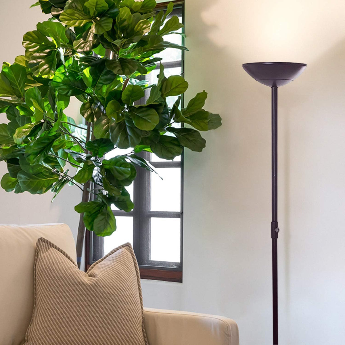 Brightech SkyLite - Lámpara de pie LED, lámpara de pie súper brilla...