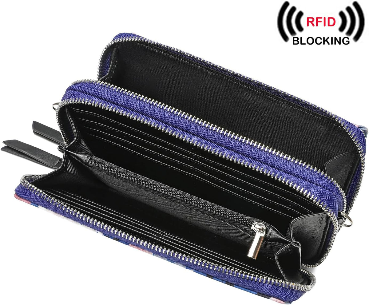 Lanyani Cartera Cruzada RFID con Correa de Muñeca y Bolsillo para T...