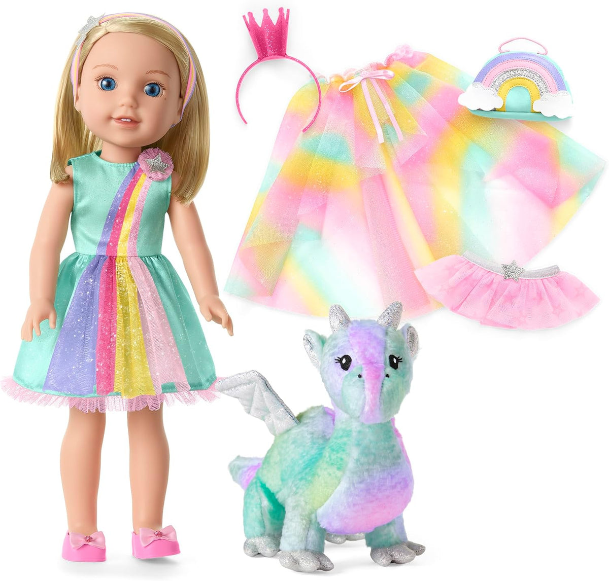 American Girl WellieWishers - Juego de muñecas Camille de 14.5 pulg...