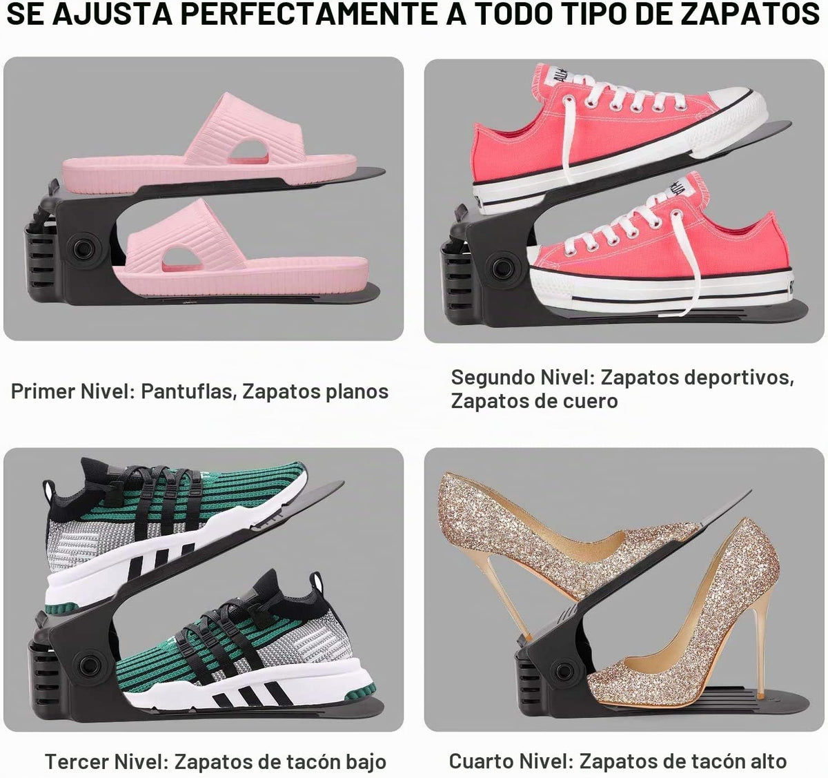 Neprock Organizador de Zapatos para Armario, Organizador de Almacen...
