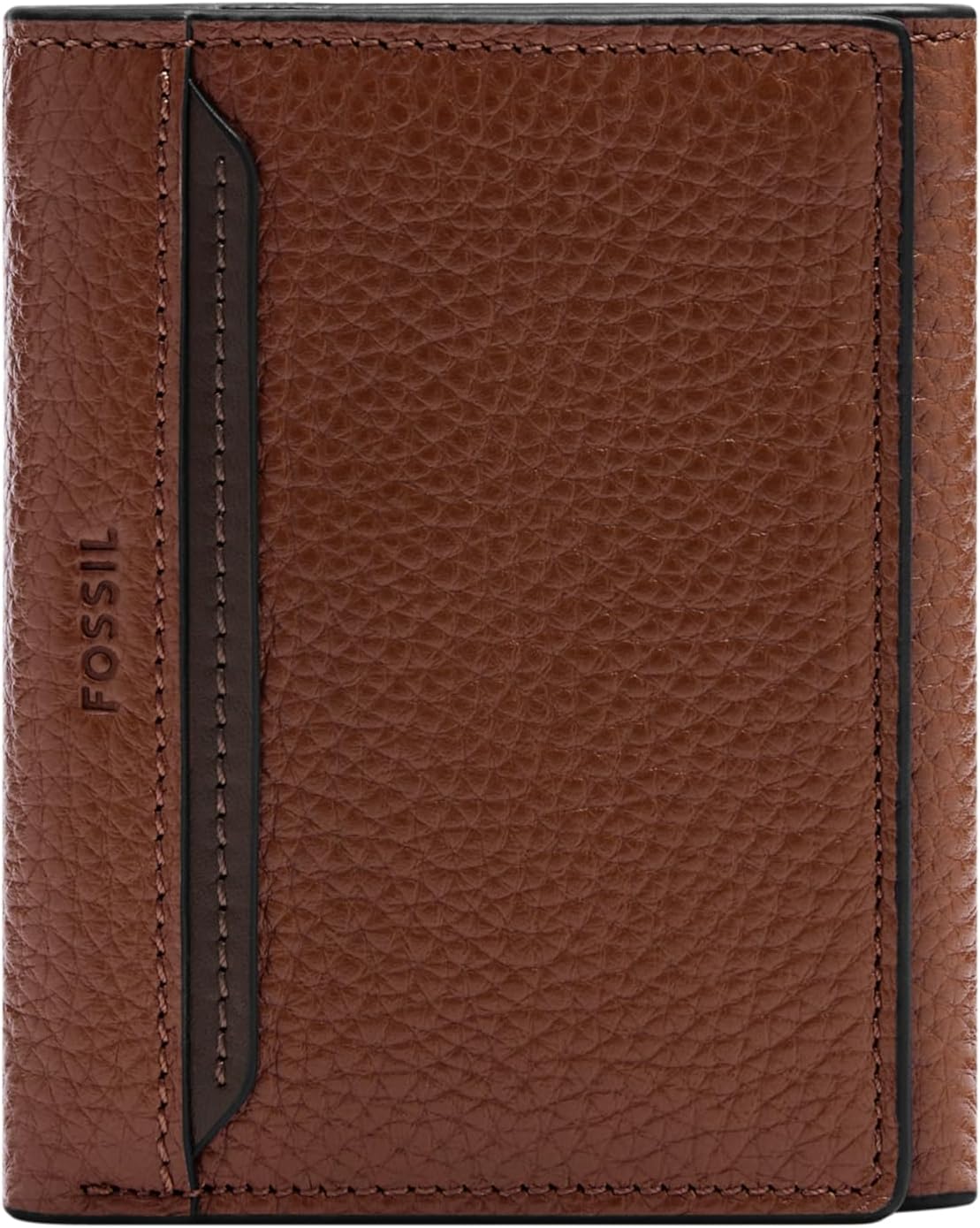 Fossil Huntington - Cartera de cuero triple para hombre, color marr...