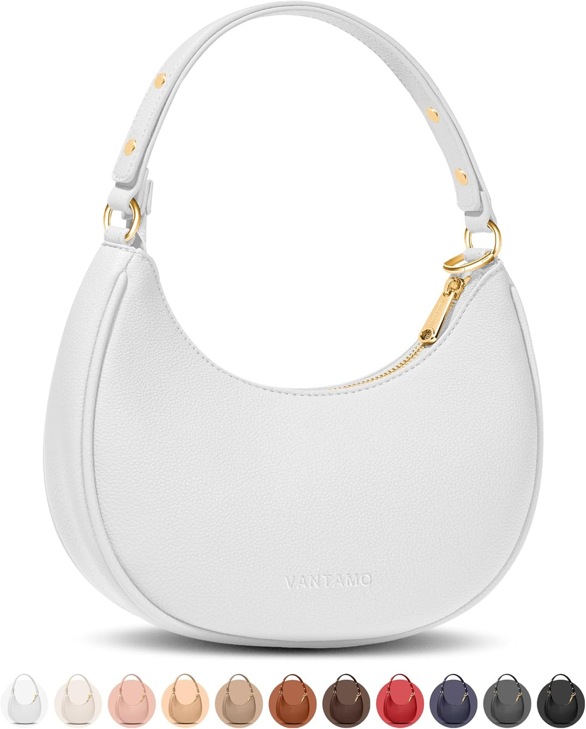 Bolsos Vantamo para mujer con forma de media luna con protección RF...