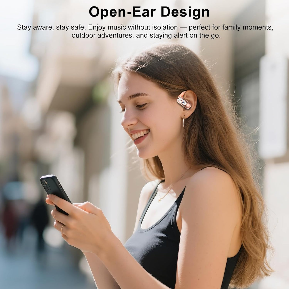 Auriculares abiertos para los oídos, auriculares inalámbricos Bluet...