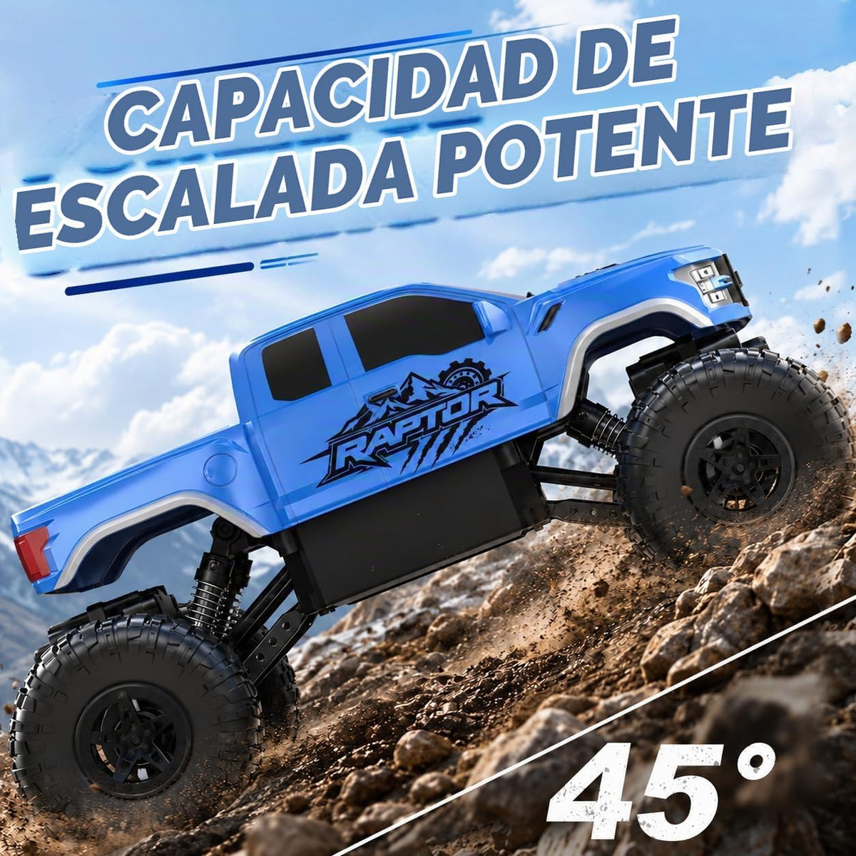 DOUBLE E Ford Raptor F150 Coche de Control Remoto 4WD Camiones Mons...