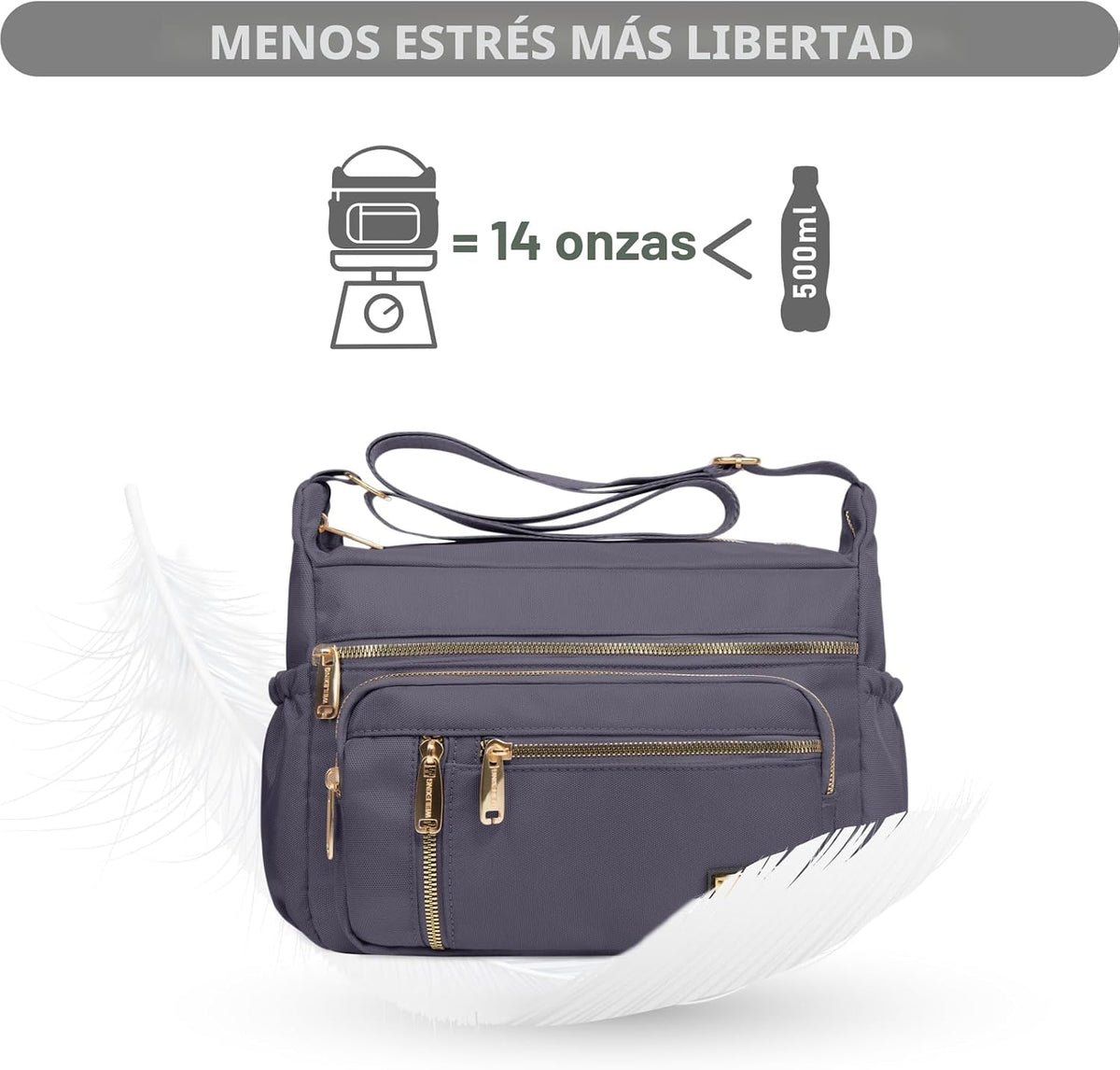 NPBAG Bolso bandolera para mujer, bolso de hombro, bolso de mensaje...