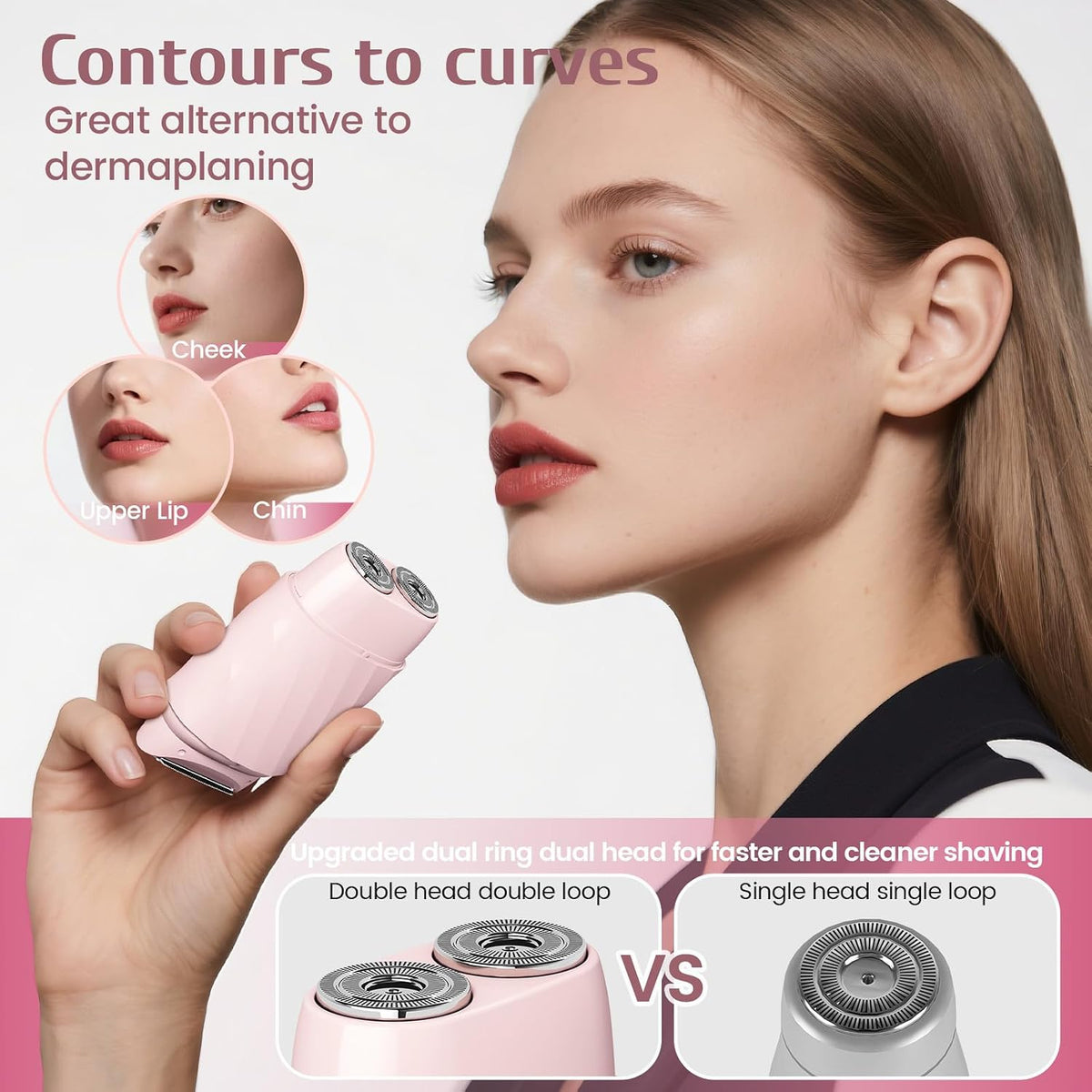 Cortador de bikini eléctrico 4 en 1 y removedor de vello facial par...
