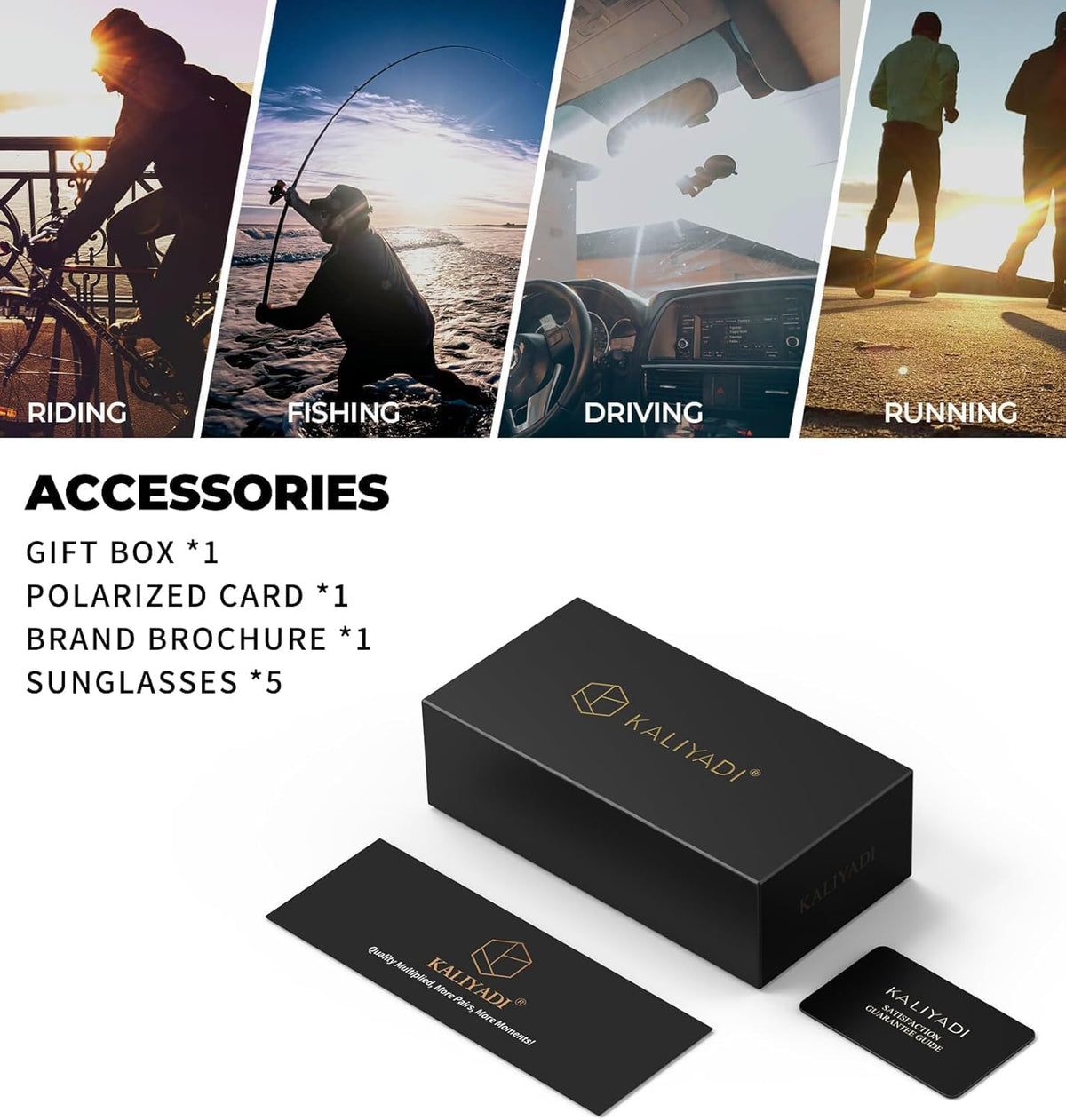 KALIYADI Gafas de sol polarizadas para hombre, gafas de sol clásica...