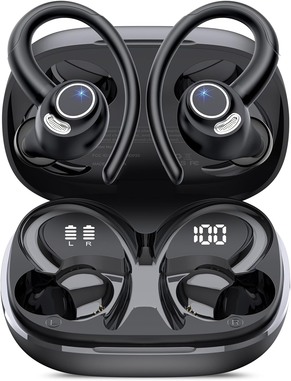 Auriculares inalámbricos, Bluetooth 5.4 Auriculares deportivos sobr...