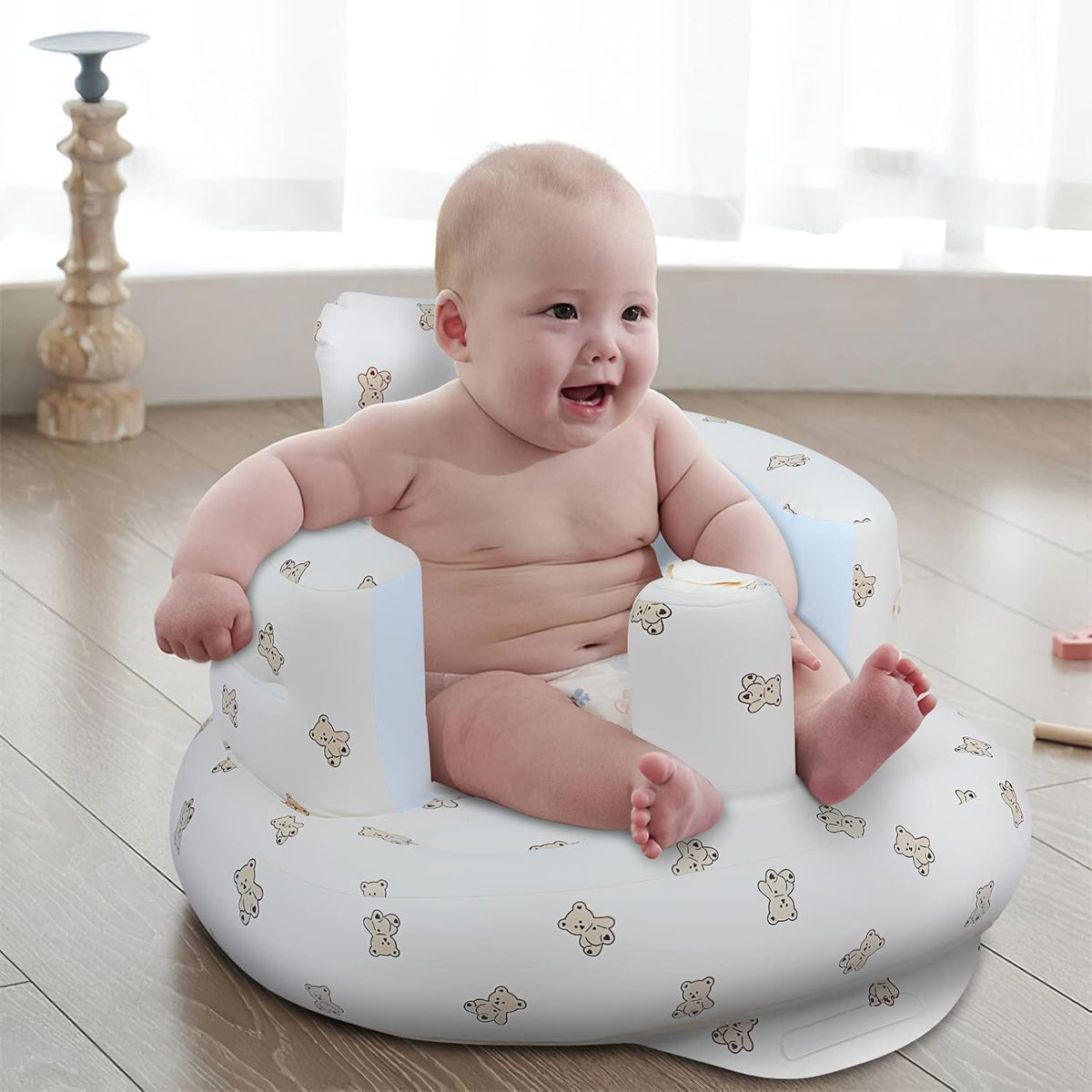 EKEPE Asiento inflable para bebé para bebés de 3 meses en adelante,...