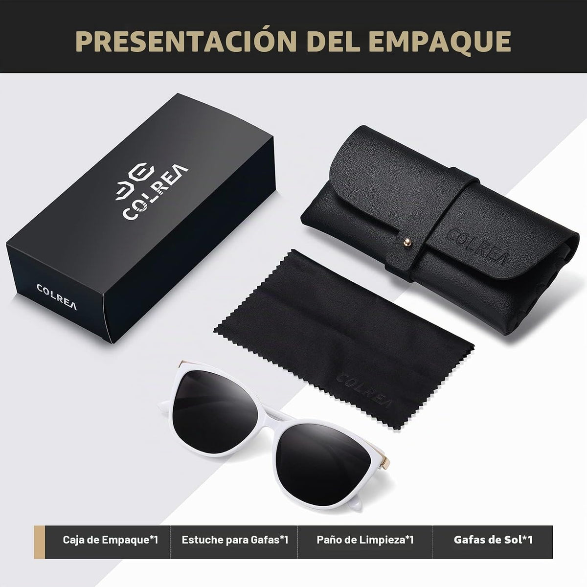 Colrea Gafas de Sol Modernas con Forma de Ojo de Gato para Mujer, E...