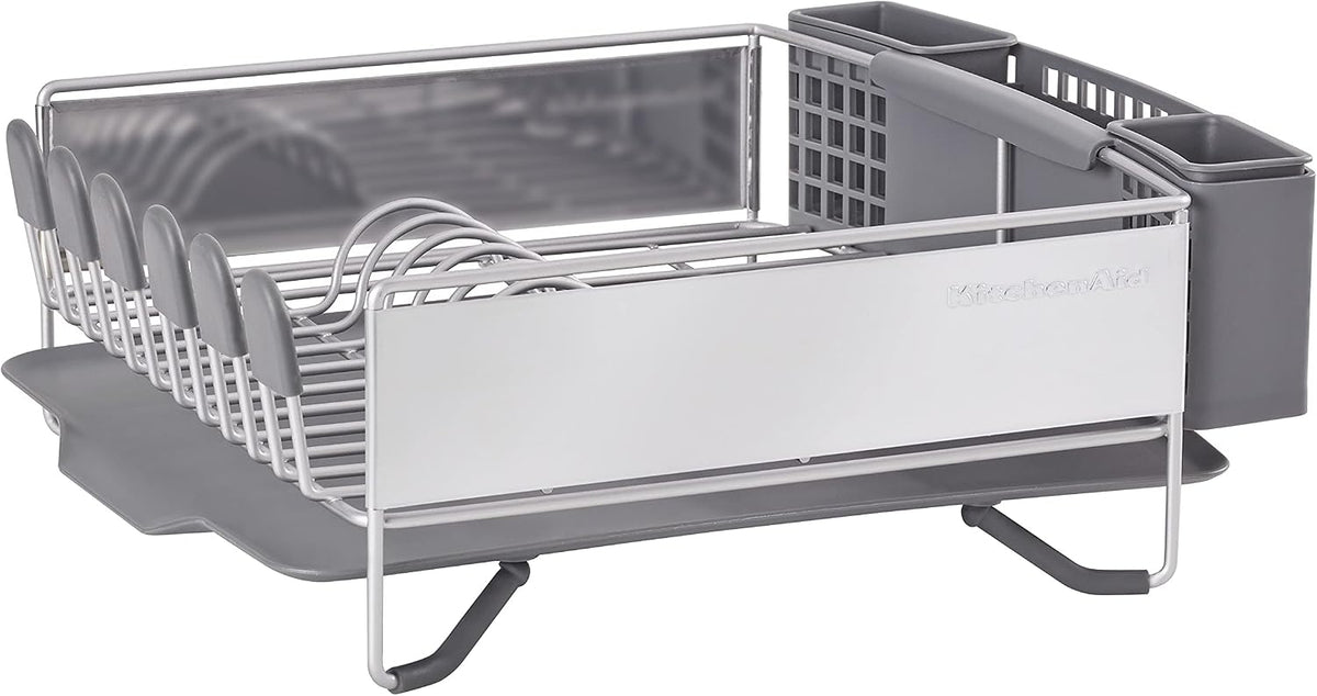 KitchenAid Escurridor compacto que ahorra espacio, con cajón extraí...
