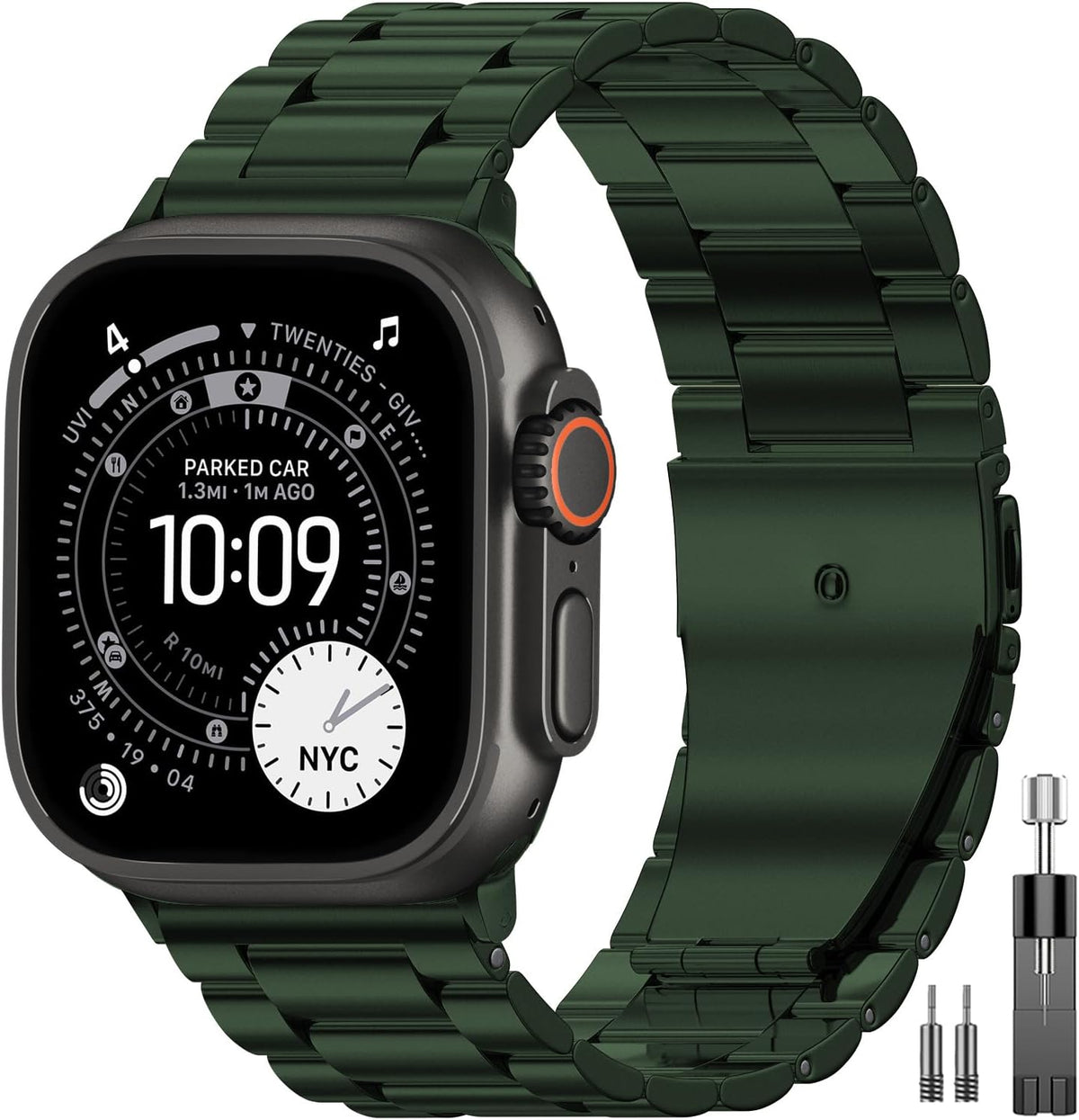 EPULY Correa de acero inoxidable para Apple Watch, compatible con 4...