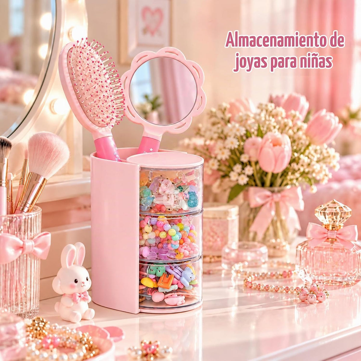 Luscinia - Organizador de accesorios para el cabello con soporte pa...