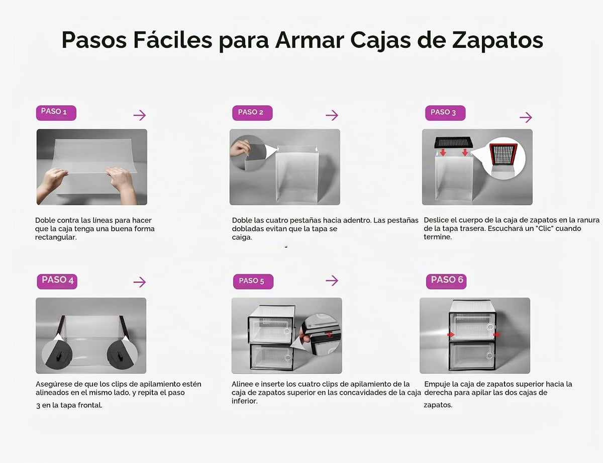 Kuject Cajas de almacenamiento de zapatos grandes, 12 unidades | Es...
