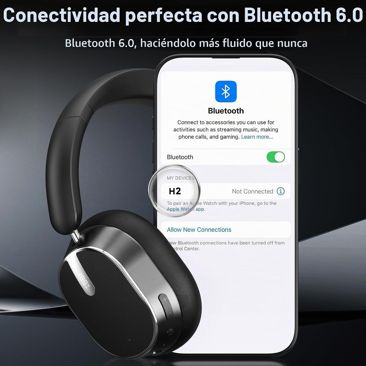 Auriculares inalámbricos híbridos con cancelación activa de ruido B...