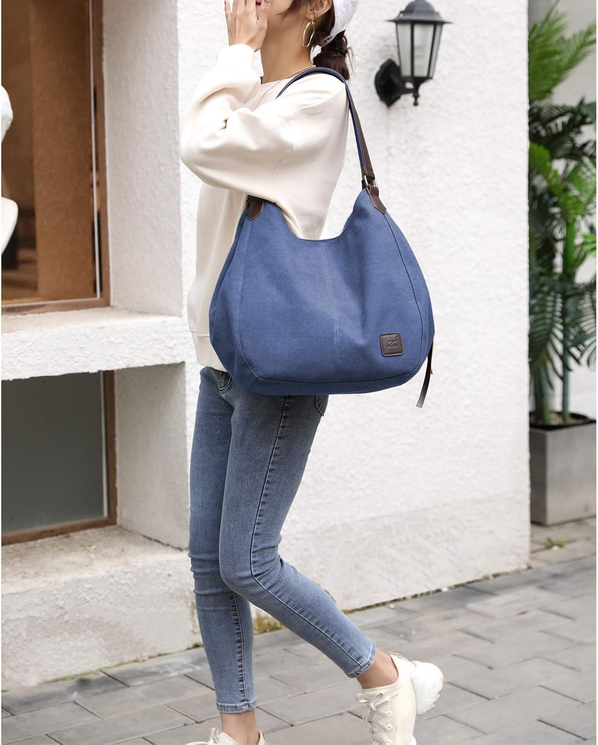 Dourr Bolso para hombro para mujer, con múltiples bolsillos, bolso...