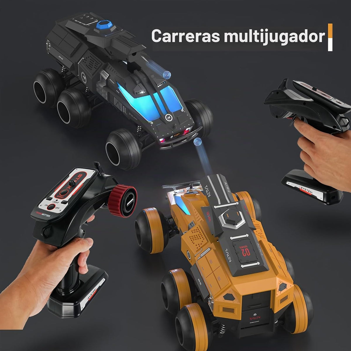 BAODWAM Auto a control remoto, 6 ruedas 2.4GHz 1:12 RC camión de ju...