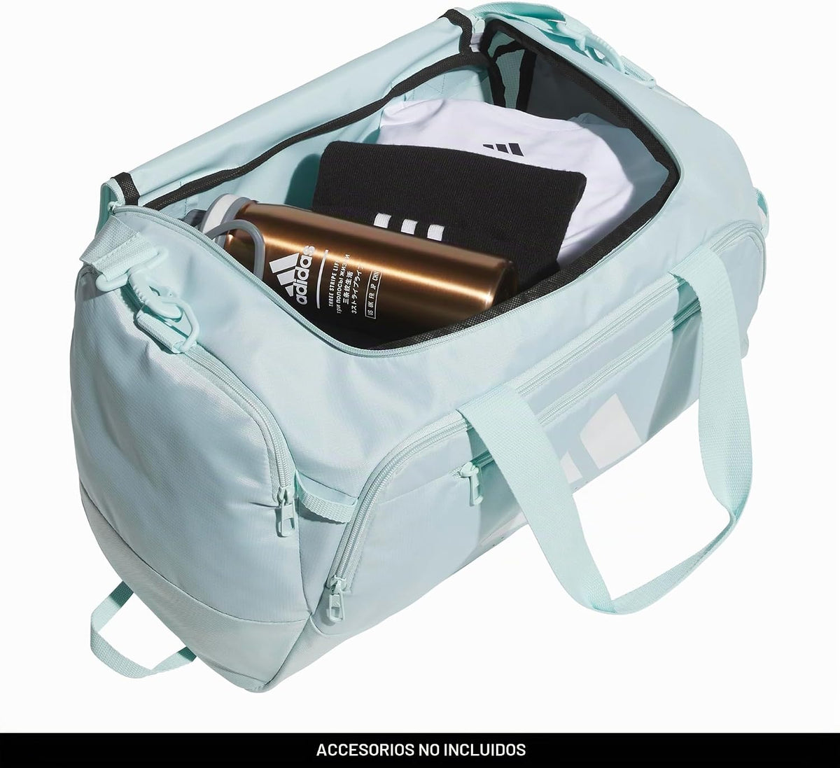 adidas Defender - Maleta deportiva, verde menta halo\/blanco, OSFA...