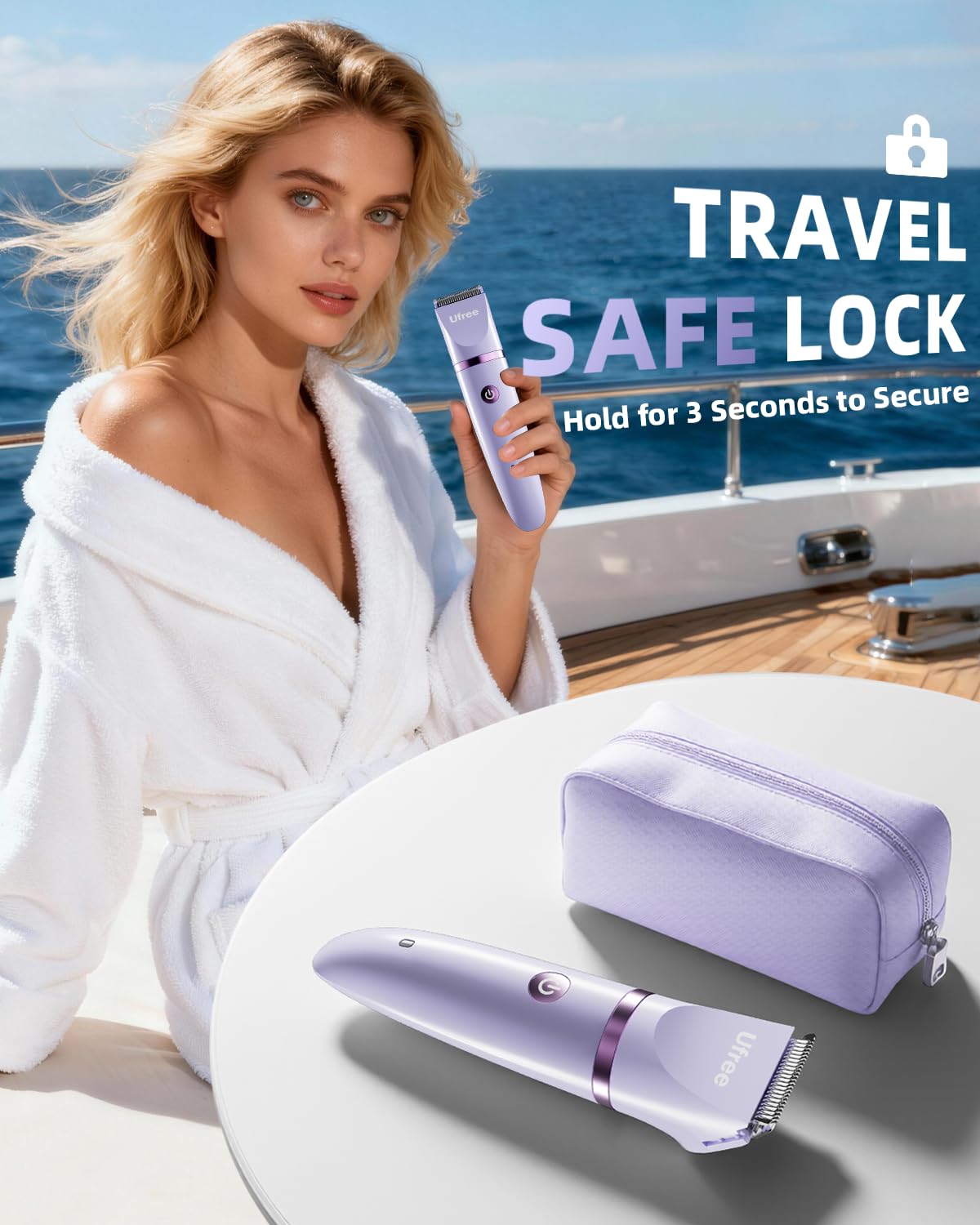 Ufree Maquinilla de Afeitar Eléctrica 3 en 1 para Mujer, Regalos pa...