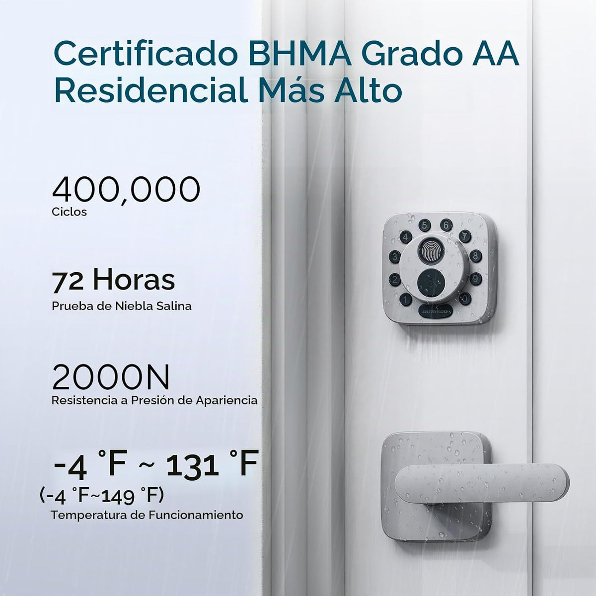 ULTRALOQ Cerradura inteligente Bolt SE,WiFi incorporado,Materia sob...