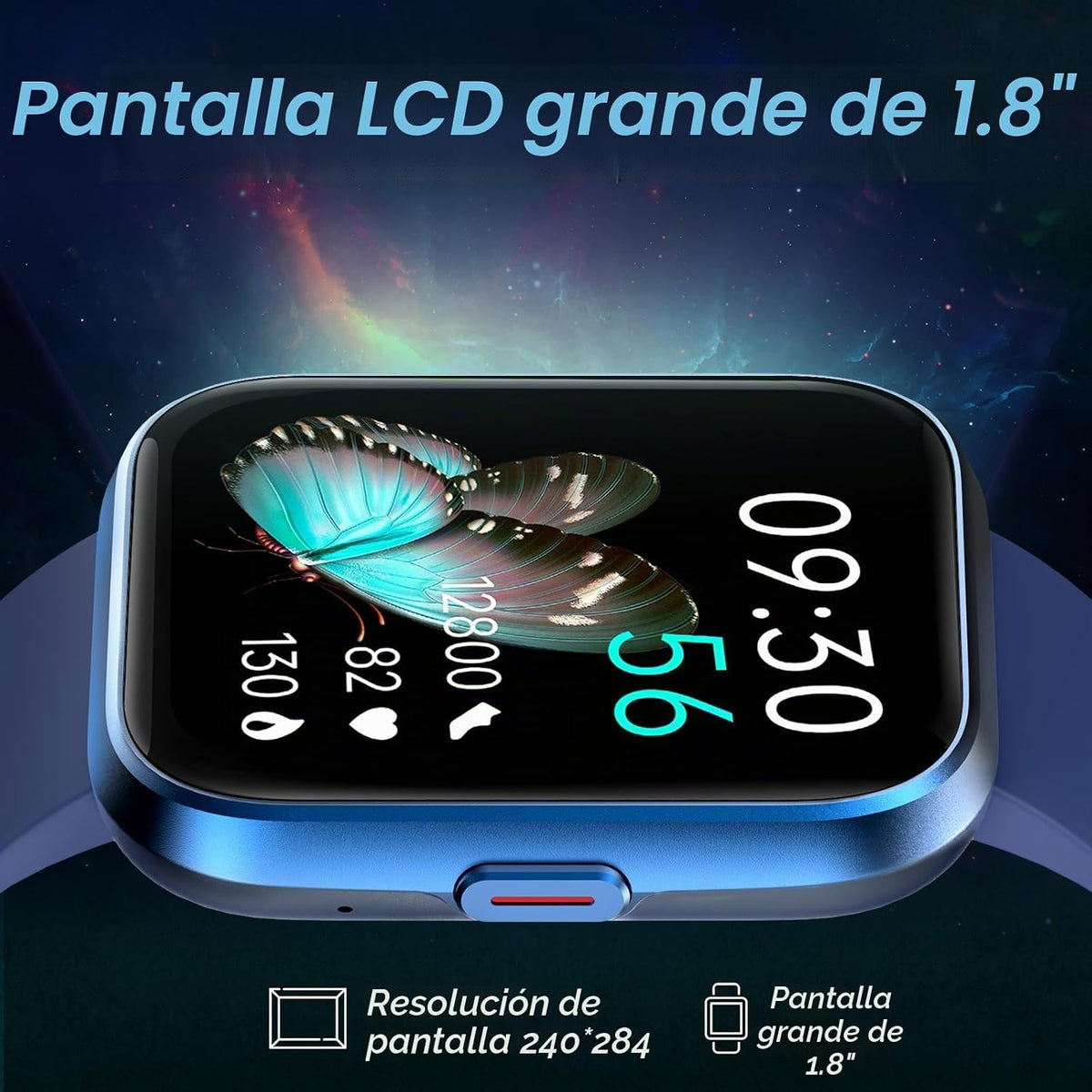 Fitpolo Relojes inteligentes para hombres\/mujeres, 1.8'' c...