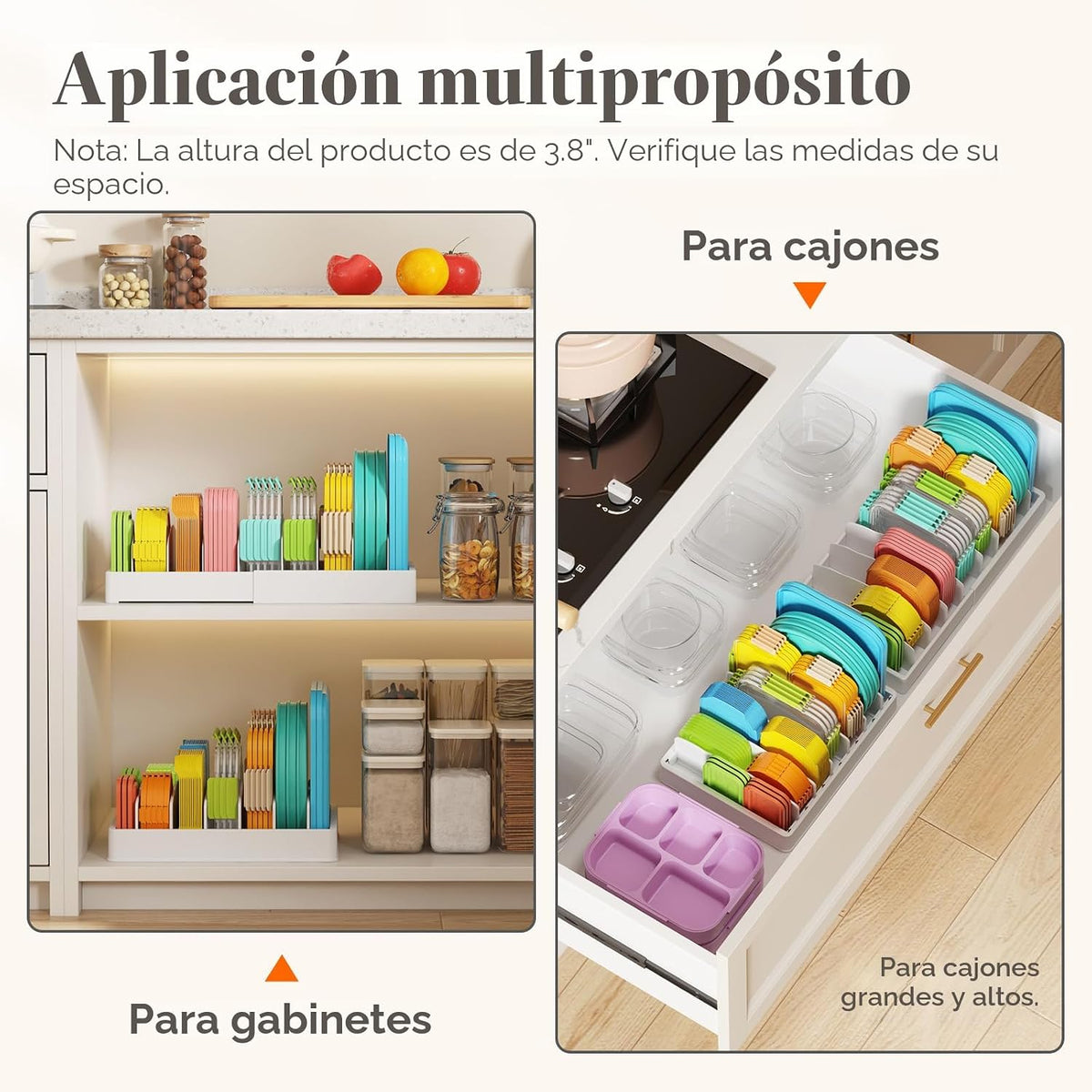 Lifewit Organizador de armario de cocina para tapa de condensador d...